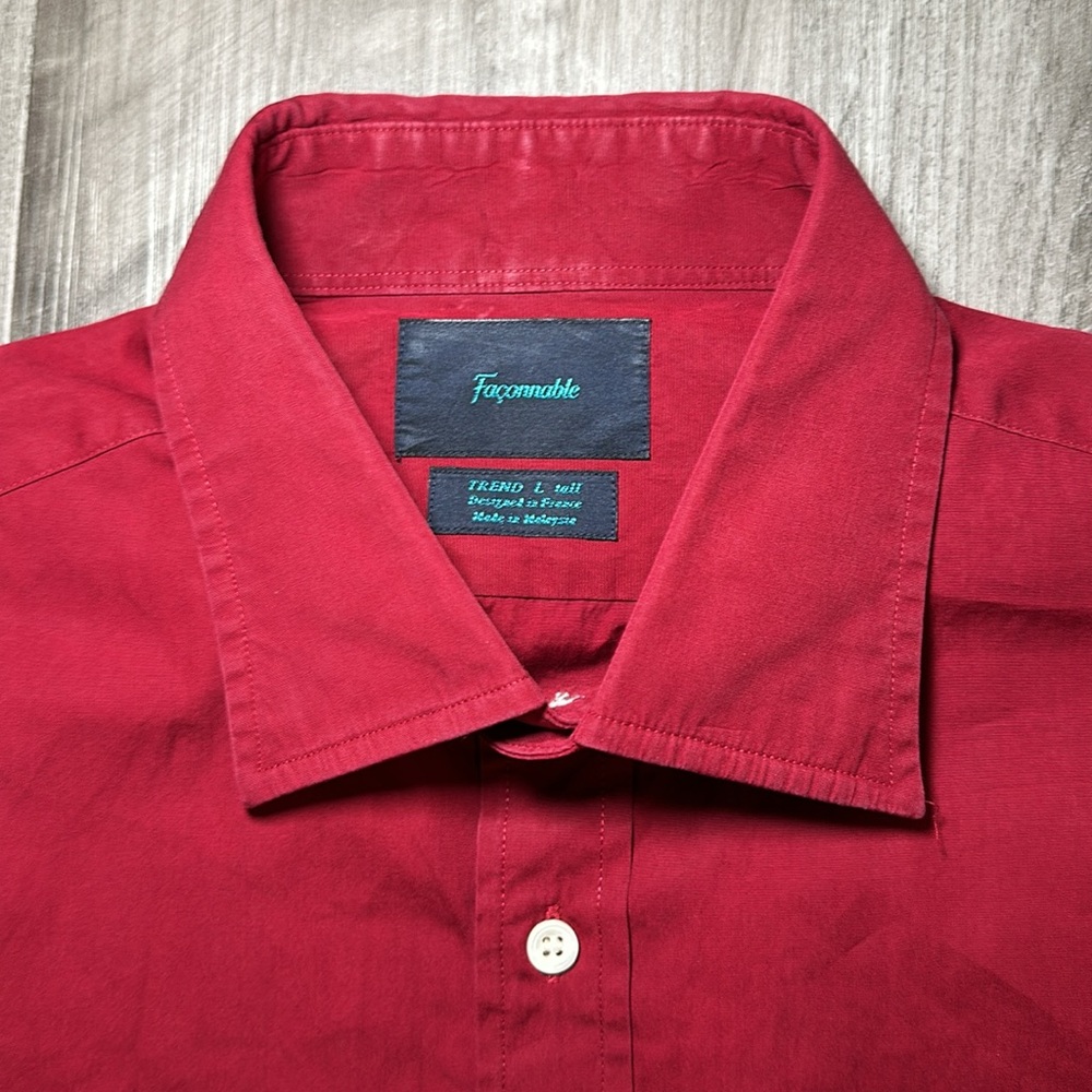 Faconnable Trend Long Sleeve Button Down - Large … - image 6